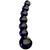 Icicles # 66 Hand Blown Glass Black Beaded Massager