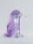 Crystal Delights Crystal Minx Purple Faux Pony Tail Clear Plug Short Stem Small Bulb