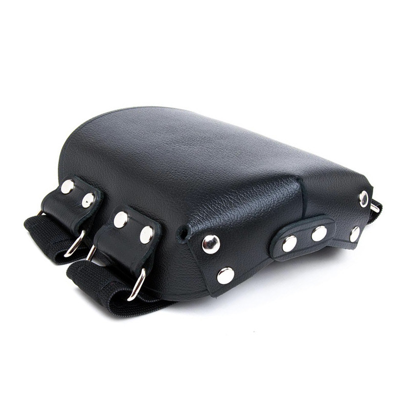 Buy Premium Black Leather Knee Pads with Adjustable Straps StockRoom
