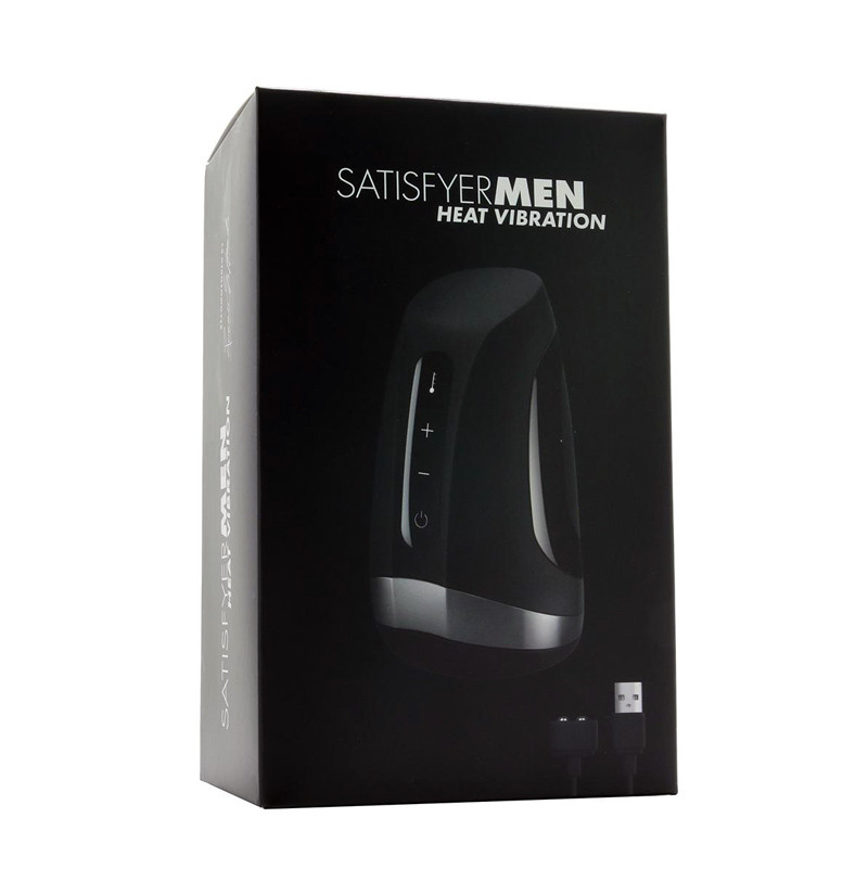 Satisfyer Men Vibration+ USB Rechargeable Masturbator With App Control Black