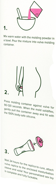 how to use the Clone-A-Pussy + Plus Sleeve Silicone Vulva Molding Kit with Stroker