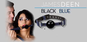 James Deen Black and Blue Hush Ball Gag