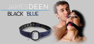 James Deen Black and Blue Gasp Ring Gag