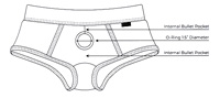 Sportsheets Em.Ex. Fit Active Strap-On Harness Wear Boxer Brief diagram