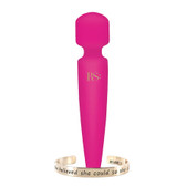 Rianne S Essentials Bella 10-function Rechargeable Mini Body Wand Massager French Rose