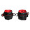 Buy Black & Red Leather Locking Adjustable Wrist Restraints - Kink by Doc Johnson 