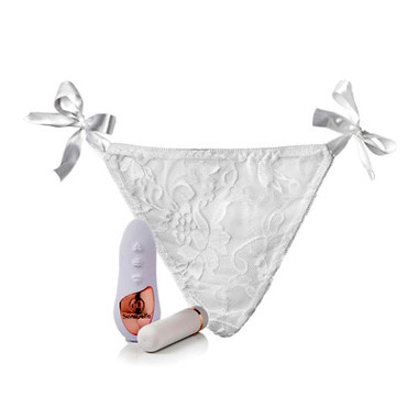 Buy the Remote Control Pleasure Panty 15-Function Rechargeable Bullet  Vibrator in Limited Edition Bridal White & Rose Gold - NU Sensuelle Novel  Creations