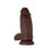 Buy the King Cock Chubby 9 inch Wide Realistic Dong with Balls Brown Chocolate strap-on compatible dildo - Pipedreams Products