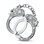 Buy the Stainless Steel Bling Wrist Cuffs with Crystals - Blush Novelties Temptasia