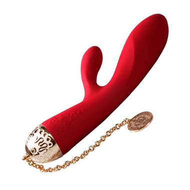 Buy the Versailles Rosalie 15-function App-controlled Rechargeable Silicone Rabbit  Vibrator Bright Red - Zalo USA