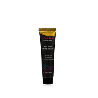 Buy the PrePair Spermicidal Water-based Lubricant with 1% NONOXYNOL-9 in .5  oz Tube - ForPlay