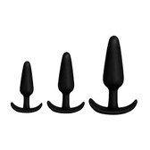 Buy the Everything Butt Anal Essentials 3-Piece Silicone buttplug Trainer Set - Kink by Doc Johnson