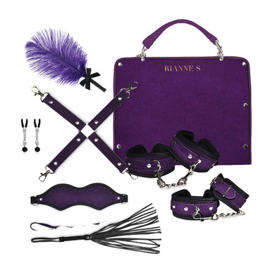 Buy the Kinky Me Softly Bondage Kit with Bag in Purple - Rianne S