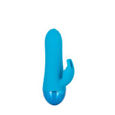 Buy the Tremble Please 10-function Rechargeable Dual Stimulating Dual Density Silicone Vibrator in Blue - Cal Exotics