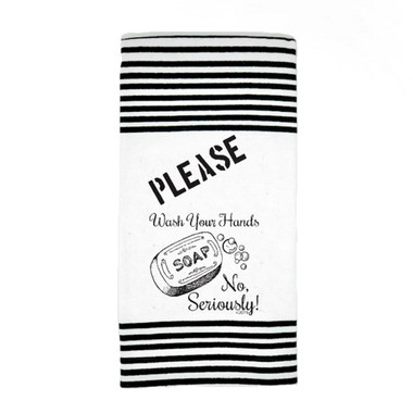 Twisted Wares Please Wash Your Hands Terry Towel