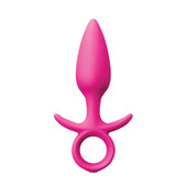 Buy the King Medium 10-function Rechargeable Vibrating Silicone Butt Plug in Pink - NS Novelties