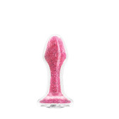 Buy the Glam Premium Clear Glass Anal Plug with Pink Swarovski Crystals & Clear Jewel buttplug - NS Novelties