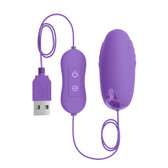 Buy the OMG! Bullets #Happy 20-Function USB-Powered Vibrating Silicone Bullet in Purple - Pipedream Toys