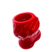 Buy the PigHole Squeal FF Fuck-Plug Hollow Platinum Silicone Tunnel Butt Plug in Blood Red Ass Gape - OXBALLS