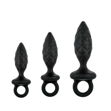Buy the Silicone Anal Probe 3-piece Quilted Butt Plug Set with graduated  sizes finger grip analplug - CalExotics Cal Exotics California Exotic  Novelties