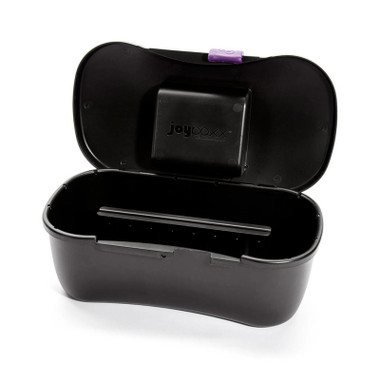 Buy the Joyboxx + Playtray Locking Antimicrobial Intimate Toy Storage Box  System in Black hygienic personal item protection - Passionate Playground