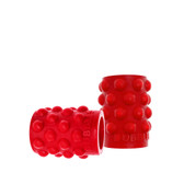 Buy the Regular Bubbles NipSuckers Liquid Platinum Silicone Nipple Suckers in Red - OXBALLS