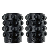 Buy the Large Bubbles Max NipSuckers Liquid Platinum Silicone Nipple Suckers in Black - OXBALLS