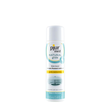 Buy the Med Natural Glide Water-based Personal Lubricant in 3.4 oz or 100  mL pure vegetable glycerin dry skin vegan formula - pjur group made in  Germany