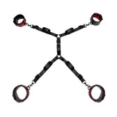 Buy the Fifty Shades of Grey Sweet Anticipation Reversible Black & Red Under Mattress Restraint Set with Cuffs - LoveHoney