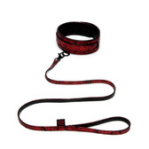 Buy the Fifty Shades of Grey Sweet Anticipation Reversible Black & Red Adjustable Collar & Lead - LoveHoney