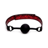 Buy the Fifty Shades of Grey Sweet Anticipation Reversible Black & Red Adjustable Silicone Ball Gag - LoveHoney