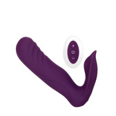 Buy the Gender X Velvet Hammer 20-function Remote Control Rechargeable Thrusting Thumping Silicone Vibrator in Wine - Evolved Novelties