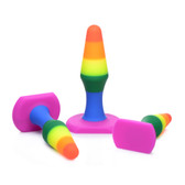 Buy the Rainbow Ready Silicone 3-piece Anal Butt Plug Trainer Set - XR Brands Frisky