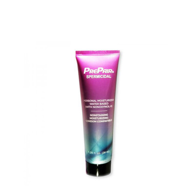 Buy the PrePair Spermicidal Water-based Lubricant with 1% NONOXYNOL-9 in  1.25 oz - ForPlay