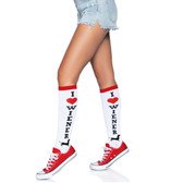 Buy the I Love Wiener Dog Knee High Socks - Leg Avenue