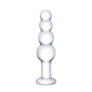 glas anal plug Buy the Beaded 7.25 inch Clear Borosilicate Glass Butt Plug