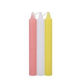 Buy the Japanese Drip Candles 3-Pack in Pink White Yellow - Doc Johnson