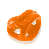 Buy the Lightweight CockSling Air Open 3-Ring Cock & Ball Sling C-Ring & BallStretcher Shaft Ring Cockring in Orange - Blue Ox Designs OXBALLS