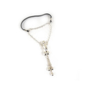 Buy The Men's Silver Excitement Penis Pendant with Droplets & Chain Band - Sylvie Monthule Erotic Jewelry made in France