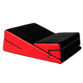 Buy the UltraLeather Geom Wedge/Ramp Combo Position Pillow in Madrid Red & Black - OneUp Innovations Liberator