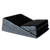 Buy the UltraLeather Mokume Wedge/Ramp Combo Position Pillow in Starry Night Blue & Black - OneUp Innovations Liberator