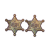 Buy the Sheriff Star Glittering Golden Sheriff's Badge Nipple Pasties - Pastease