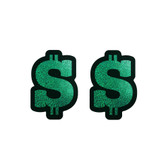 Buy the Money Green Glitter Dollar Sign Nipple Pasties - Pastease