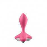 Buy the Game Changer 12-function Rechargeable Vibrating Silicone Anal Plug in Pink Vibe Buttplug - EIS Satisfyer