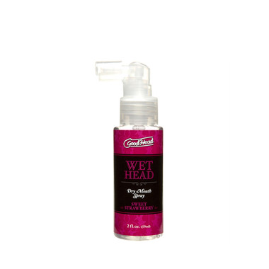 Doc Johnson GoodHead - Wet Head - Dry Mouth Spray - Instantly Moisturize  Your Mouth - Sweet Strawberry - 2 fl. oz.(59 ml)