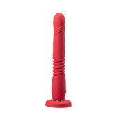 Buy the Gravity 13-function App-Controlled Bluetooth Rechargeable Automatic Silicone Thrusting Vibrator with Suction Cup in Red - Lovense