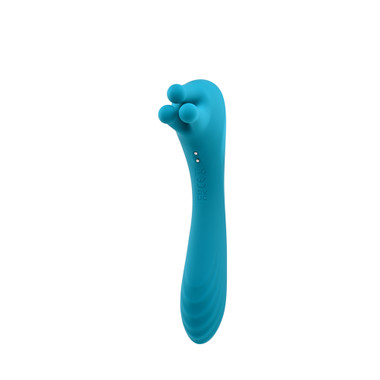 Buy the Heads or Tails 18-function Rechargeable Silicone Dual Ended  Vibrator in Teal Blue - Evolved Novelties
