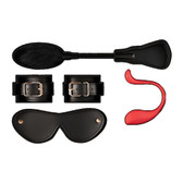 Buy the Connexion Series Phoenix Neo Limited Edition Unlimited Pleasure BDSM Gift Box Set Cuffs Blindfold Crop Whip - Svakom USA