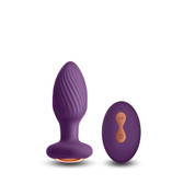 Buy The Inya Alpine 16-function Remote Control Rechargeable Vibrating & Gyrating Silicone Butt Plug in Purple - NS Novelties