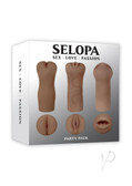 Selopa Party Pack Oral, Vaginal and Anal Strokers (3 per Pack) - Chocolate